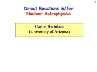 Direct Reactions in/for Nuclear Astrophysics