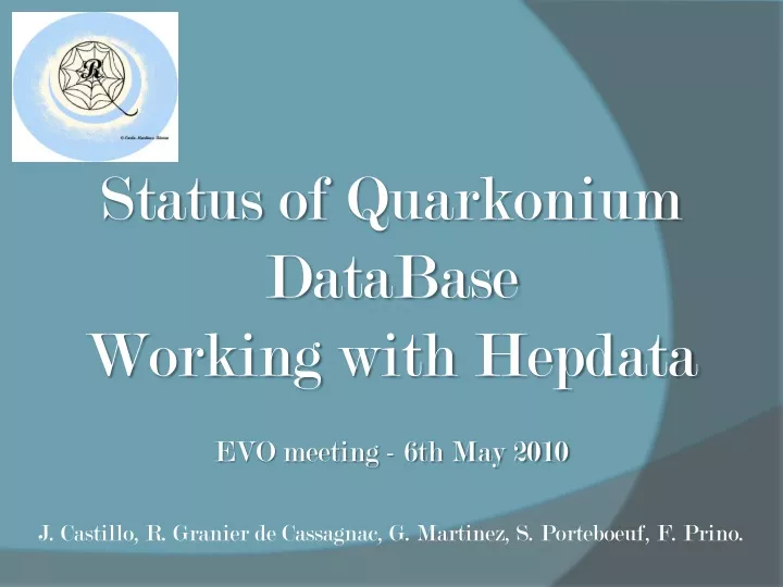status of quarkonium database working with hepdata