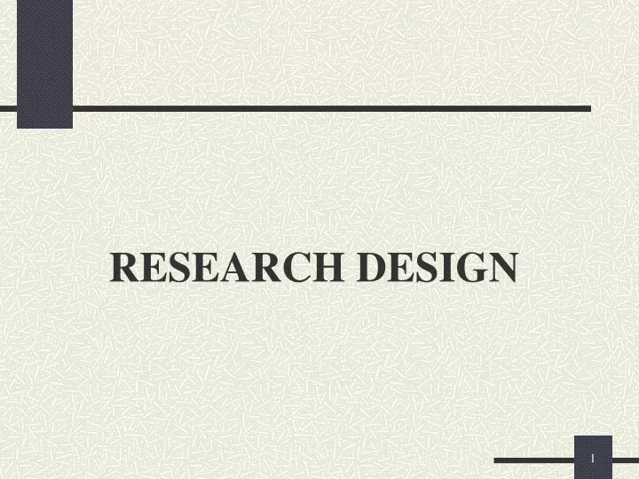 research design