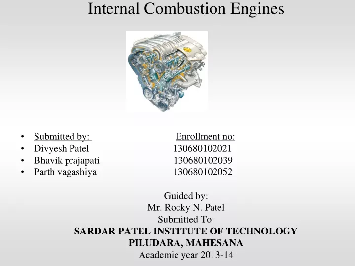 internal combustion engines submitted