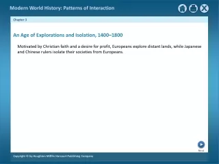 An Age of Explorations and Isolation, 1400–1800