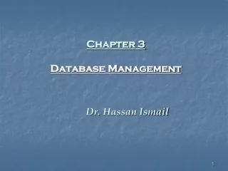 Chapter 3 Database Management