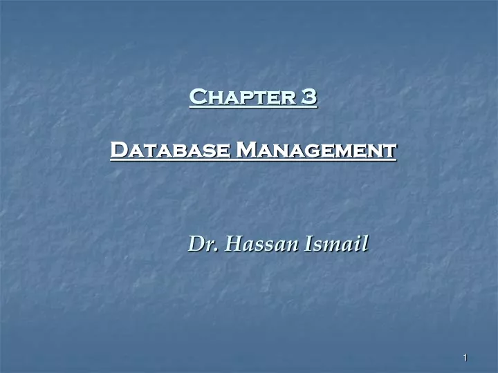 chapter 3 database management