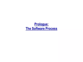 prologue the software process