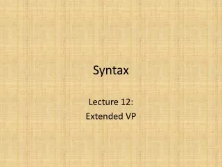 Syntax