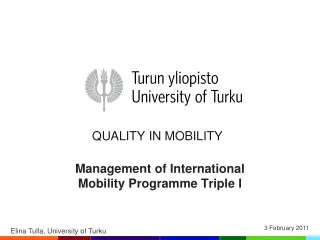 QUALITY IN MOBILITY