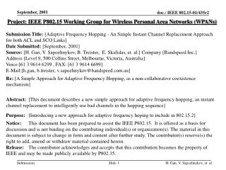 Project: IEEE P802.15 Working Group for Wireless Personal Area Networks (WPANs)