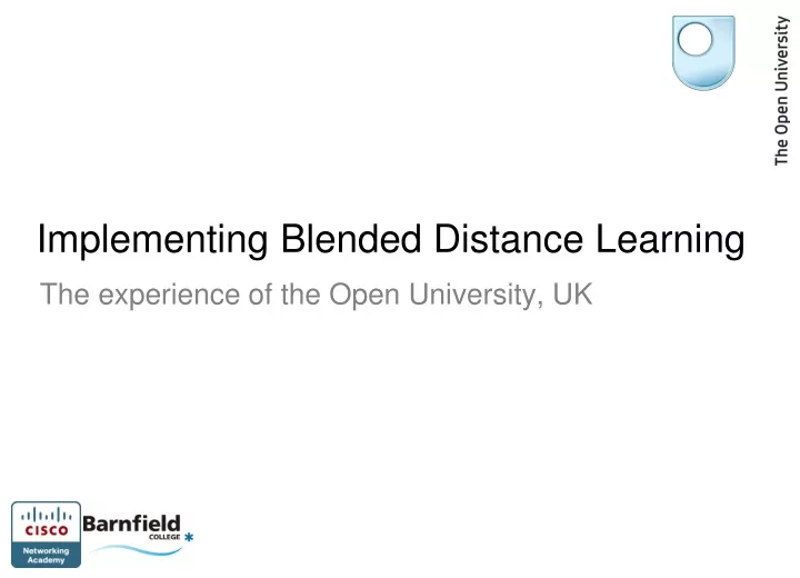 implementing blended distance learning