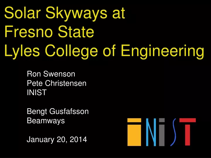 solar skyways at fresno state lyles college of engineering