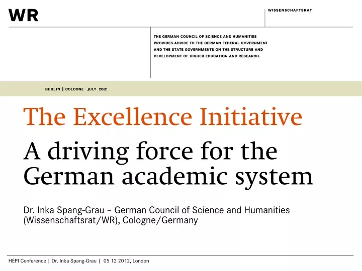 the german council of science and humanities