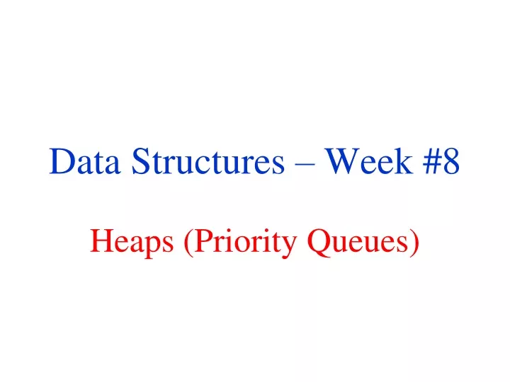 data structures week 8