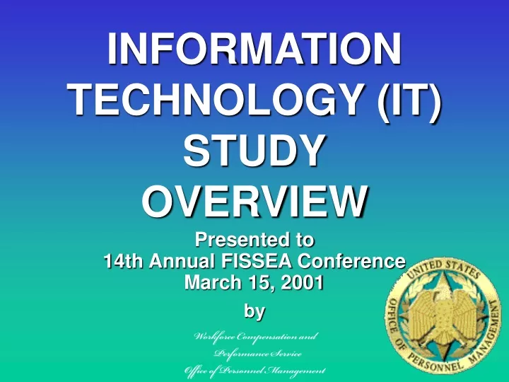 information technology it study overview