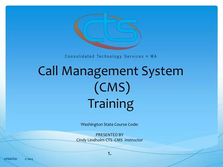 call management system cms training