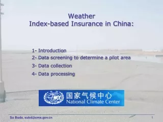 Weather  Index-based Insurance in China:
