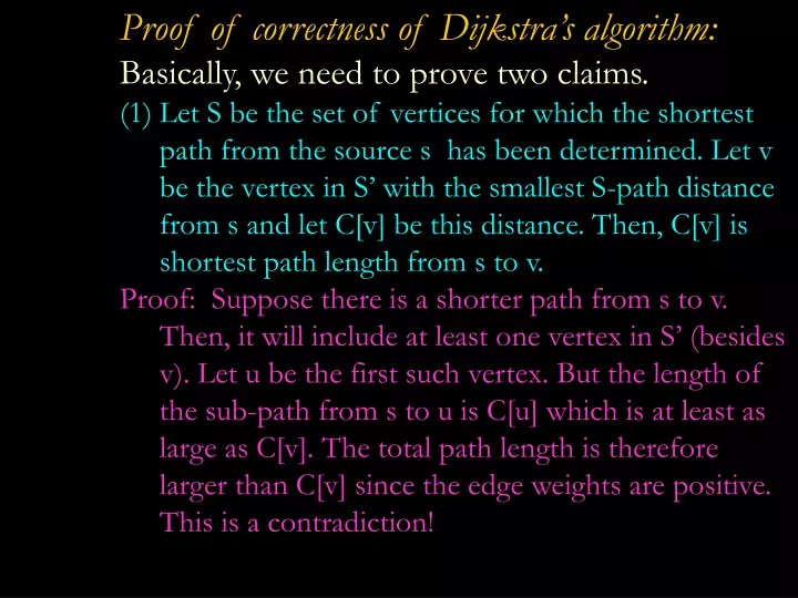 proof of correctness of dijkstra s algorithm