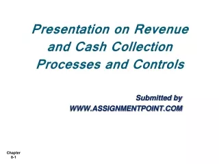 Presentation on Revenue and Cash Collection Processes and Controls
