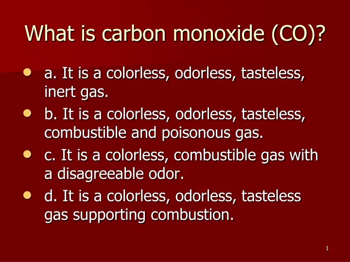 what is carbon monoxide co