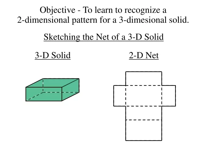 sketching the net of a 3 d solid