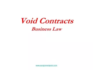 Void Contracts Business Law