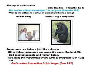 Sharing-  Ross  Nazirullah Bible Reading -  1-Timothy 4:6-13