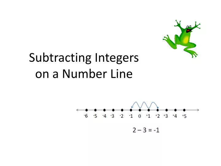 subtracting integers on a number line