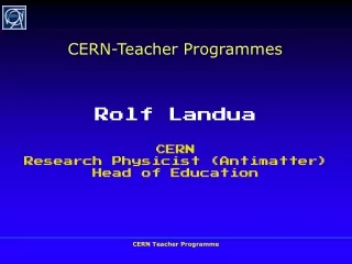 CERN-Teacher Programmes