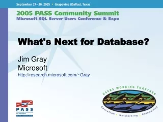 What's Next for Database?