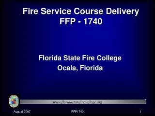 Fire Service Course Delivery FFP - 1740