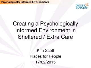 Creating a Psychologically Informed Environment in Sheltered / Extra Care