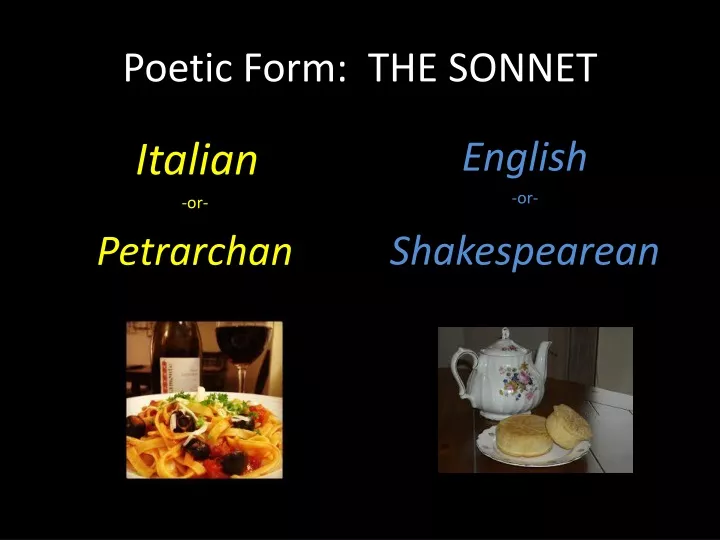 poetic form the sonnet
