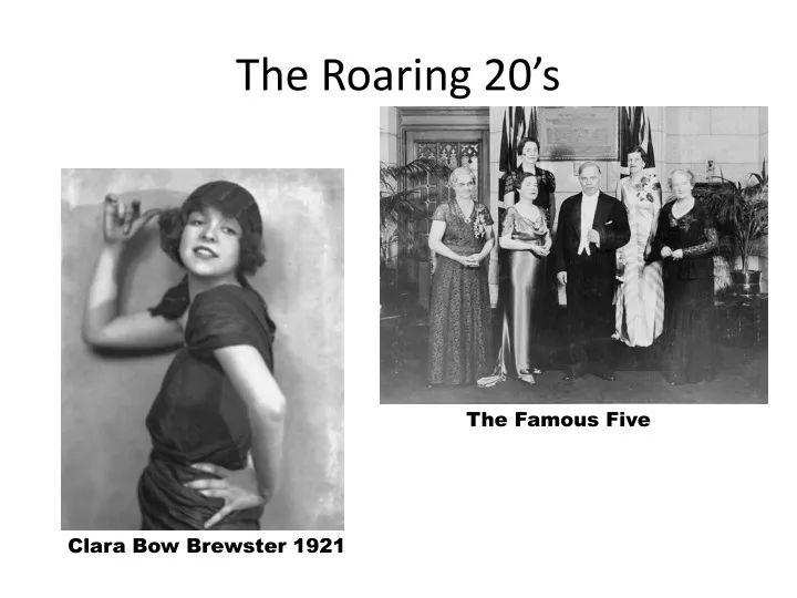 the roaring 20 s