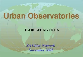 Urban Observatories