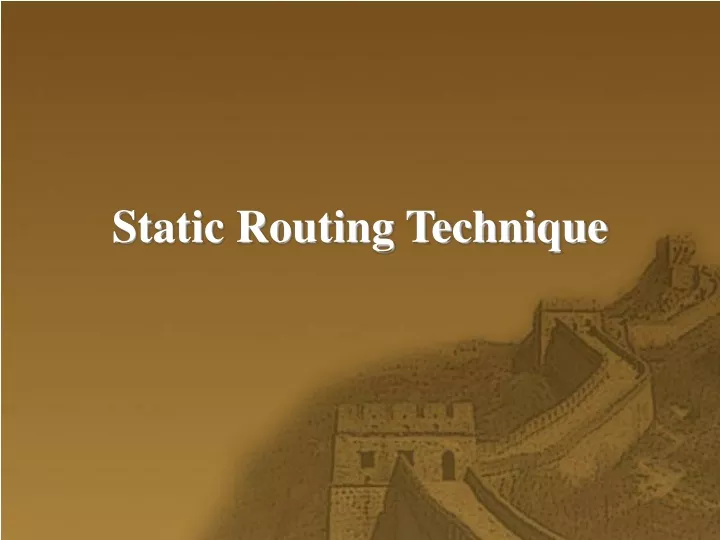 static routing technique