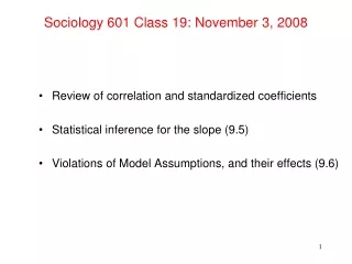 Sociology 601 Class 19: November 3, 2008