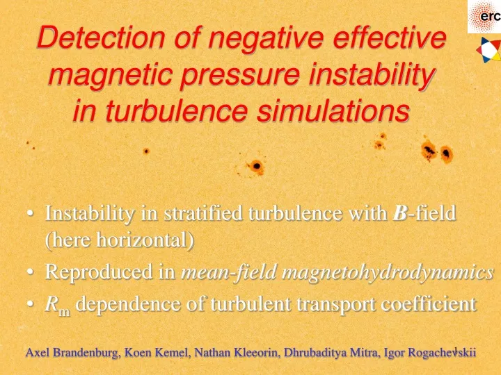 detection of negative effective magnetic pressure instability in turbulence simulations