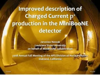 Improved description of Charged Current  p +  production in the MiniBooNE detector