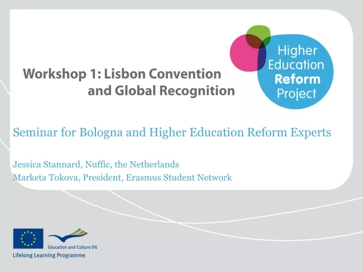 workshop 1 lisbon convention and global recognition