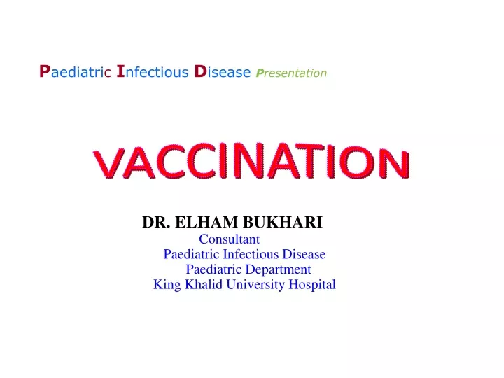 dr elham bukhari consultant paediatric infectious