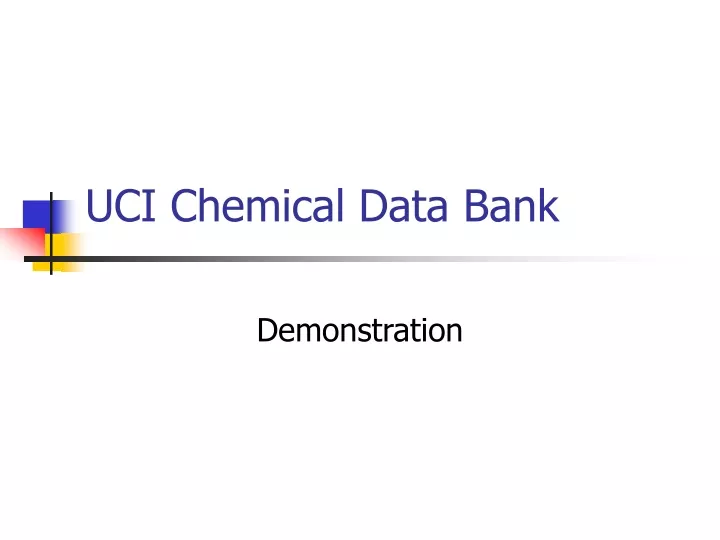 uci chemical data bank