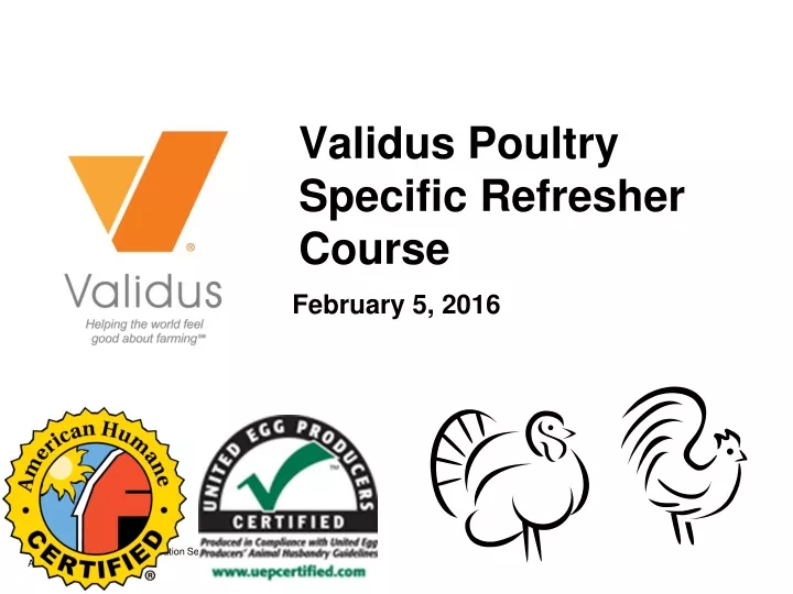 validus poultry specific refresher course