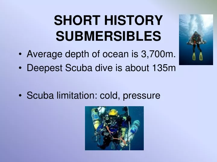 short history submersibles