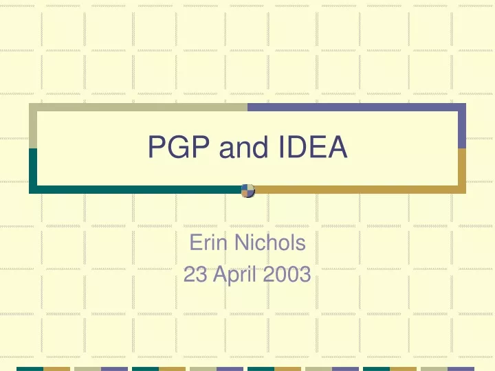 pgp and idea