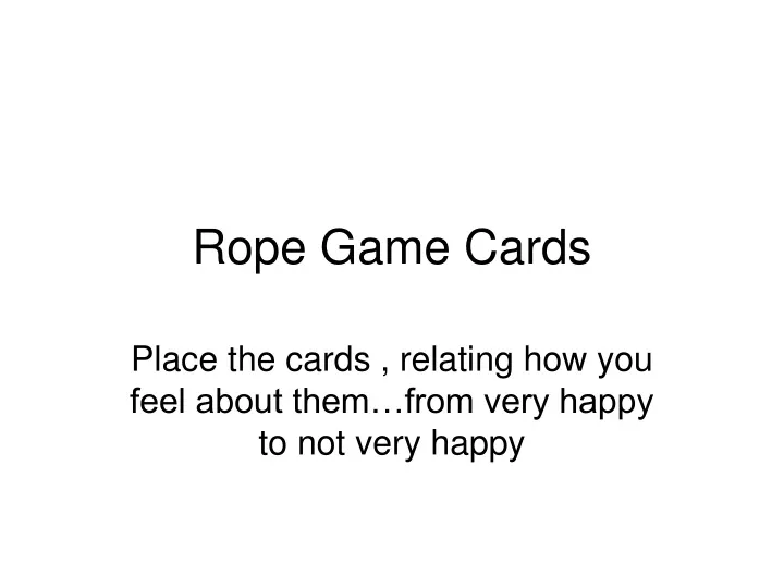 rope game cards