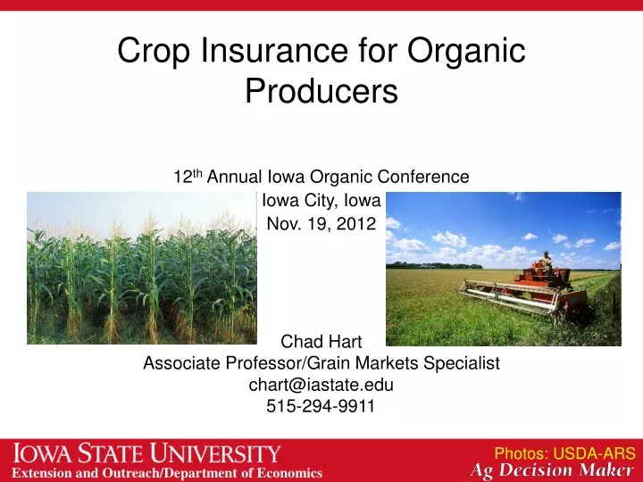 crop insurance for organic producers