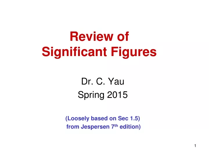 review of significant figures