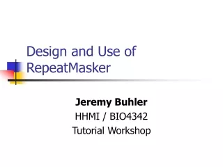 Design and Use of RepeatMasker