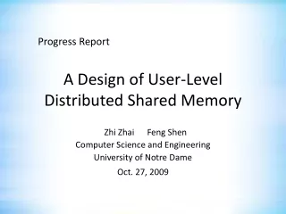 A Design of User-Level Distributed Shared Memory
