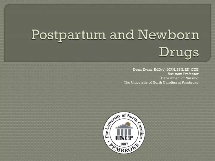 postpartum and newborn drugs