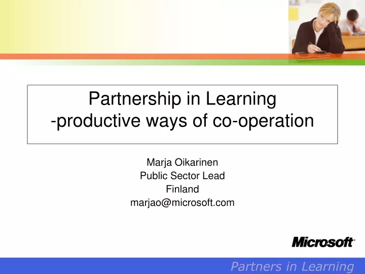 partnership in learning productive ways of co operation
