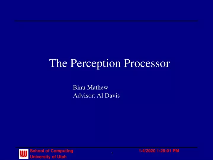 the perception processor